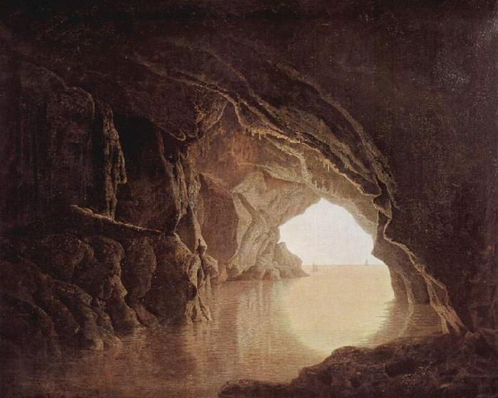 Joseph wright of derby Cave at evening, by Joseph Wright, China oil painting art
